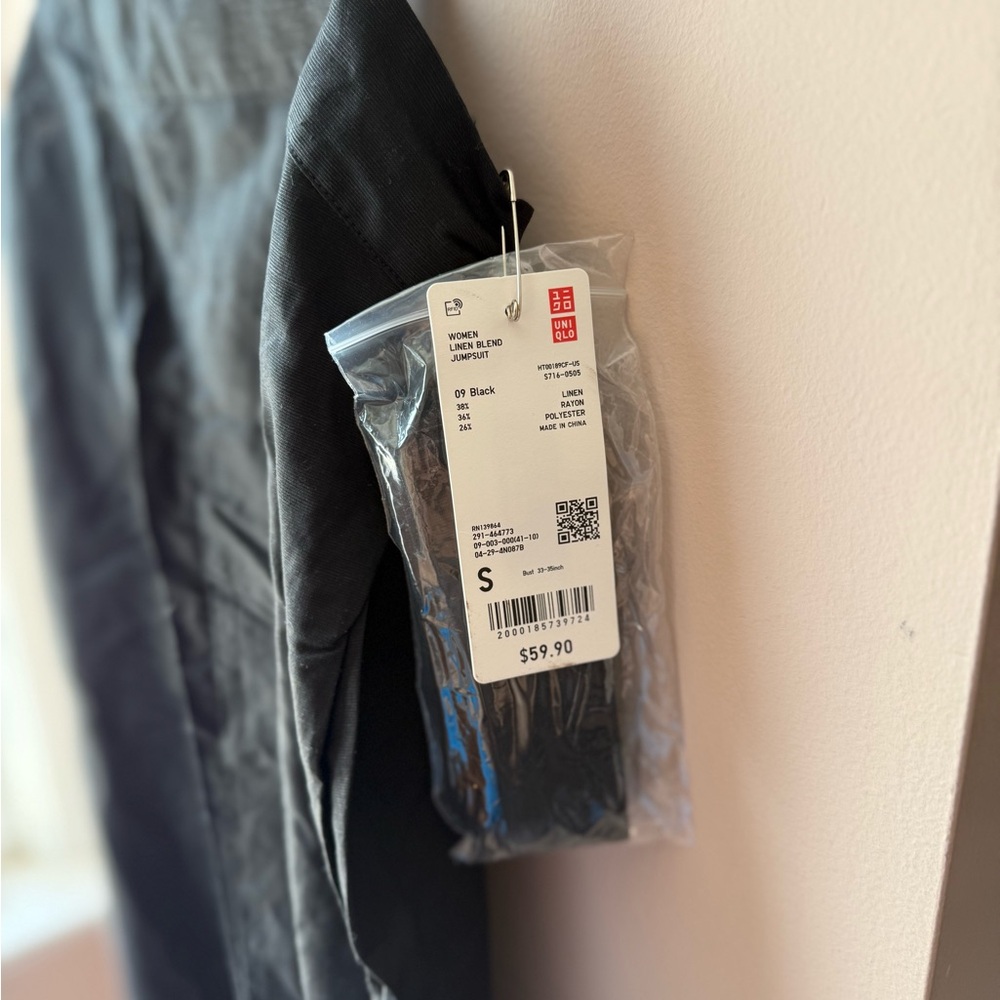 Uniqlo Black linen Jumpsuit - Picture 8 of 10